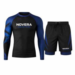 Créez votre propre ensemble rashguard et short de BJJ personnalisé – Tenue de compression sur mesure pour hommes pour le Jiu Jitsu, le MMA et la boxe - Product Image 2