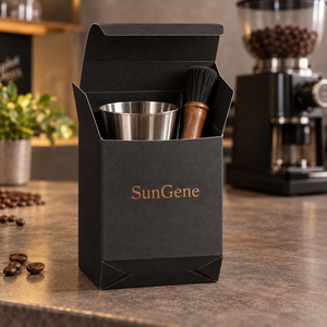 SunGene Charcoal Auto Lock Bottom Carton for <b>Coffee</b> Dosing Cup and Brush - Product Image 3