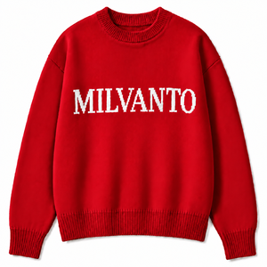 Pull en tricot pour homme avec logo personnalisé, couleur marron, très vendu |   Pull à col rond à manches longues de qualité supérieure |   Pull en tricot avec logo de marque - Product Image 2