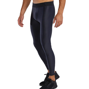 Custom Wholesale <b>Men</b>’s Custom <b>Compression</b> Leggings – High Waist Seamless Stretch Running Sports Pants with Pockets - Product Image 1