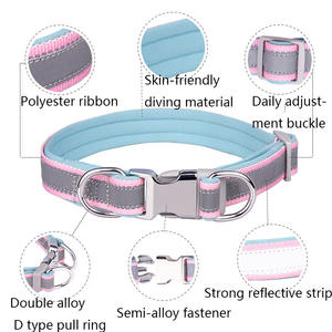 Collar Ajustable para Perro Imra Impex con Hebilla Metálica Grabada Personalizada, Microfibra Reflectante y Acolchado Suave para Correr al Aire Libre 2026 - Product Image 2