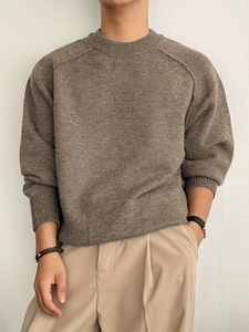 Pull tricoté unisexe décontracté et ample, respirant, à motif sur le devant, col tendance, pour printemps, automne et hiver - Product Image 2