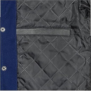 High Quality Custom Logo Cool Style Canvas Winter Hooded Waterproof 100% Wool Streetwear Varsity Jacket for <b>Men</b> - Product Image 3