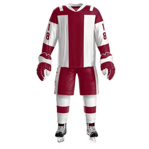 Maillot de hockey sur glace personnalisé sublimé, uniforme d'équipe OEM, vêtements de hockey pour adultes, respirant, 100% polyester, uniforme de hockey sur glace sportif - Product Image 3