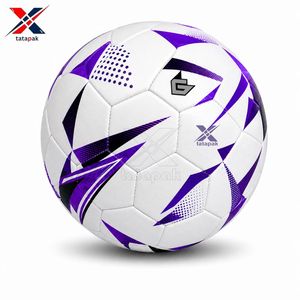 Ballon de football personnalisé avec logo, en PU, PVC, TPU, pour adultes unisexes, clubs, écoles, académies, entraînement en intérieur et en extérieur, prix de gros. - Product Image 2