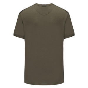 T-shirt à manches courtes pour homme, col rond, couleur unie, coupe classique, tricoté, 100% coton, jersey respirant - Product Image 3