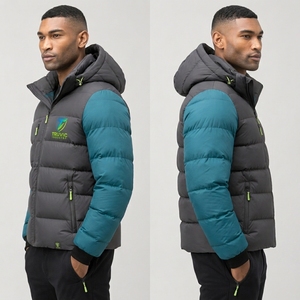 OEM 100% Polyester Coated Solid Pattern Casual Waterproof Puffer <b>Jacket</b> Woven Stand Winter Lining Bulk Sale Wholesale Customized - Product Image 5