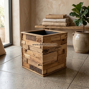 Juego de Macetas Dekor Asia, Creativas, Ecológicas, Recicladas, Estilo Vintage, Porosas, de Madera, con Revestimiento Epóxico, Color Personalizado, para Interiores y Exteriores - Product Image 6