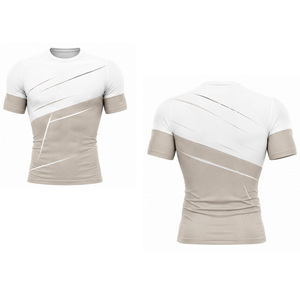 T-shirt de compression pour homme, extensible, pour la course, le fitness, la gym, l'entraînement, vêtements de sport personnalisés, fournisseur de vêtements en gros, OEM - Product Image 6