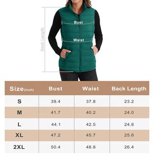 Chaleco acolchado de algodón ligero para mujer, superventas, venta al por mayor, cortavientos personalizado, ropa de calle sencilla, ropa exterior, 2024 - Product Image 6