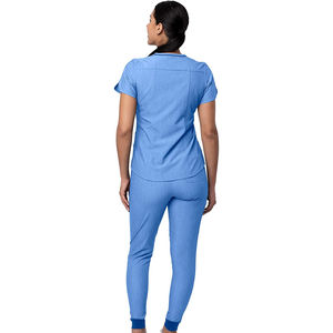 Tenues médicales personnalisées pour infirmières et médecins, en tissu jersey extensible, style jogger, avec logo sur mesure, vente en gros - Product Image 2