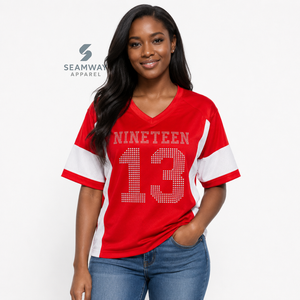 Delta |   Sigma |   Camiseta de Fútbol Brillante para Mujer de Theta Sorority, Cuello en V, Manga Corta, Panel de Malla, Absorbe la Humedad, Camiseta de Alto Rendimiento - Product Image 5