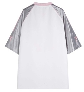 T-shirt décontracté ample pour femme en polyester/coton, nouveau style américain, jersey uni sportif, tricoté tendance, manches courtes d'été - Product Image 3