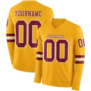 Camiseta de Fútbol Personalizada para Hombre - Manga Larga, Spandex/Poliéster, Transpirable, Secado Rápido, Cuello en V, Personalizable con Nombre del Equipo, Logotipo y Posiciones - Product Image 3