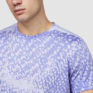 T-shirts de sublimation coupe ajustée 180g en polyester tricoté effet coton, vierges, personnalisables avec logo, pour hommes, style sportif - Product Image 5