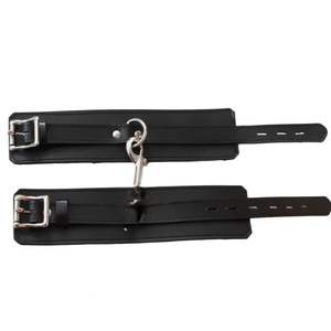 Manchettes en peau de mouton avec rembourrage confortable, anneaux métalliques robustes, largeur 4,5 cm, imprimées par transfert thermique - Product Image 3