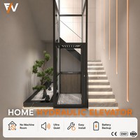 Sistem pengangkat rumah baru Lift Mini hunian kecil 2 lantai untuk Vila penumpang dengan kapasitas beban 300kg