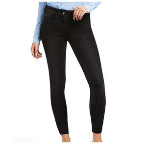 Pantalones de montar de mezclilla negros de cintura alta para mujer con agarre de silicona, pantalones largos elásticos en cuatro direcciones para equitación - Product Image 1