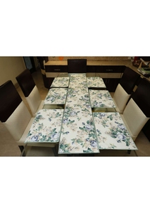 Elegantes Manteles Individuales de Algodón con Diseño Floral Moderno, Duraderos y Elegantes para Decoración de Mesa de Comedor - Product Image 4