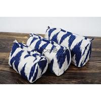 Trousse de Toilette de Voyage Zippée en Coton Durable à Motif Pompon, Écologique et Réutilisable, Grande Taille pour Rangement de Maquillage