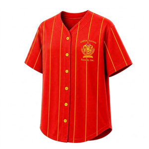 NSPDK Sorority เสื้อเบสบอลลายทางสีเหลืองสำหรับผู้หญิงเสื้อแขนสั้นติดกระดุมเสื้อลำลองแฟชั่นเสื้อผู้หญิง - Product Image 5