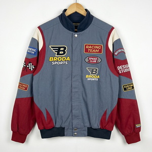 เสื้อแจ็คเก็ตแข่งรถ F1 รุ่นปี 2026 OEM ขายดีที่สุด ผลิตตามสั่ง กันน้ำ ระบายอากาศได้ดี ผ้าฝ้าย สำหรับกิจกรรมกลางแจ้ง ปักลายสไตล์วินเทจ - Product Image 4