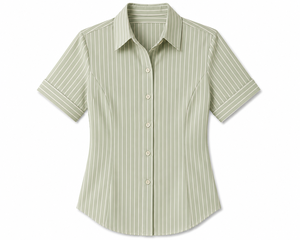 Camisa Formal Holgada Estampada de Manga Media para Mujer, Blusa Elegante para Oficina, Ligera, Transpirable y Resistente a las Arrugas - Product Image 1