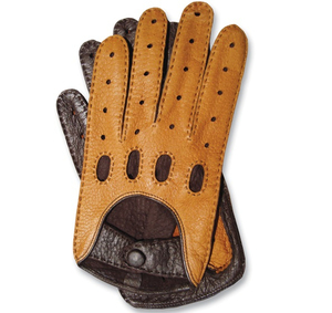 Gants de conduite en cuir PU marron pour homme, doublure en soie unisexe, extensibles, compatibles écran tactile, personnalisables, résistants aux éclaboussures de métal fondu - Product Image 2