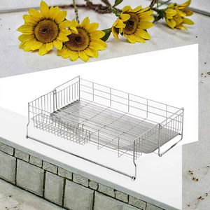 Escurridor de platos metálico de alto rendimiento para hogares modernos, diseño que ahorra espacio para encimeras de cocina sin desorden. - Product Image 2