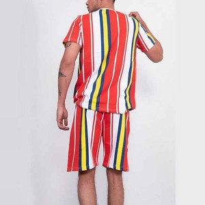 Conjunto casual de verano para hombre, conjunto de dos piezas, camisa de manga corta y pantalones cortos - Product Image 2