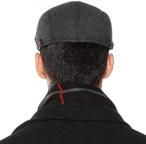 Béret personnalisé en gros style anglais en coton unisexe tendance style artiste à calotte plate réglable pour l'extérieur hiver - Product Image 2