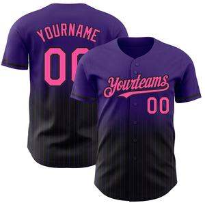 Maillot de softball adulte personnalisable, col en V, col boutonné, 100 % polyester - Product Image 4