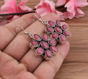 ต่างหูหยดน้ำทับทิมธรรมชาติ เงินแท้ 925 ประดับพลอยสีแดง AAA คุณภาพสูง เครื่องประดับหรูหราสำหรับผู้หญิง งานแต่งงาน งานเลี้ยง - Product Image 2