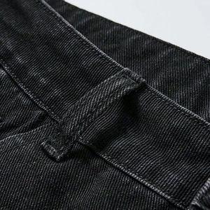 Nuevos Jeans Cortos de Cintura Media Estilo Casual para Hombre, de Talla Grande, con Efecto Desgastado por el Sol, Pedrería y Calidad Premium - Product Image 3