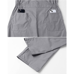 Unisex Gray Short Sleeve <b>Work</b> Coverall Breathable Cotton High Visibility <b>Waterproof</b> Industrial Safety Uniform - Product Image 5
