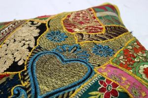 Patchwork Vintage funda de cojín Khambadiya hecho a mano algodón bordado bohemio decoración del hogar cojín - Product Image 6