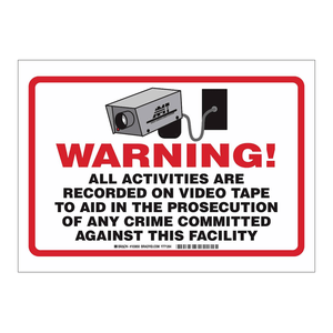 Panneau d'avertissement de surveillance vidéo intérieur/extérieur Brady, imprimé UV, signalisation de zone sécurisée - Product Image 3