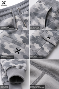 Pantalon de jogging pour homme X Sports City, motif camouflage gris, logo personnalisé, très demandé, couleur et design tendance, très apprécié - Product Image 4