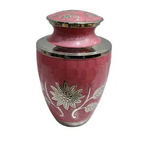 Urna Funeraria de Latón Hecha a Mano Estilo Americano con Acabado Pulido Colorido para Cenizas Humanas Adultas - Contenedor Conmemorativo Radiance - Product Image 1