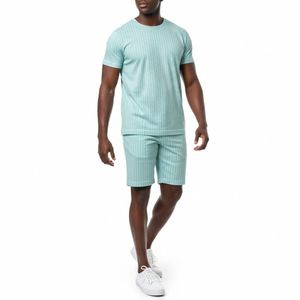 Men short set soft breathable fabric durable stitching comfortable daily wear Printed Polyester Nonwoven <b>Tracksuit</b> Activewear - Product Image 4