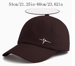 1pc Heartbeat Printed Baseball <b>Cap</b> Classic Fashion Soft Sweatband Adjustable Size Lightweight Multi Functional Classic <b>Hat</b> Per - Product Image 6