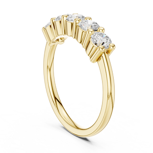 Anillo Aries Jewel de Oro Sólido de 14K para Mujer, Minimalista, con Cinco Piedras, Certificado IGI, Corte Brillante, Diamante Cultivado en Laboratorio, Color VVS VS EF - Product Image 3