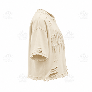 เสื้อยืดโอเวอร์ไซส์ทรงครอปสไตล์วินเทจพรีเมียม ผ้าฝ้าย 100% เป็นมิตรต่อสิ่งแวดล้อม ระบายอากาศได้ดี เหมาะสำหรับทุกเพศ สตรีทแวร์ - Product Image 3