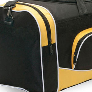 Sac de sport Oxford noir et jaune en gros avec fermeture éclair, capacité 30-40L, unisexe, décontracté, pour le sport et les voyages - Product Image 6