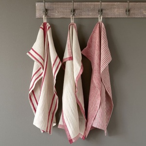 Blue White Striped 100% Linen Eco-Friendly Woven <b>Kitchen</b> <b>Towel</b> Quick Dry Absorbent Custom Logo Tea <b>Towels</b> - Product Image 2