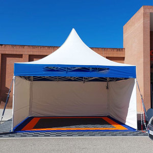 Carpa Plegable Personalizada de Tamaño Grande 10x10 pies con Techo de Lona, Gazebo para Eventos con Malla Frontal, Impresión de Logotipo, Promociones al Aire Libre, Ferias Comerciales - Product Image 3