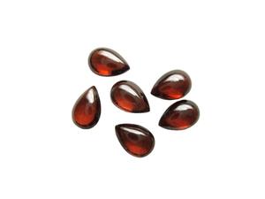 อัญมณีทรงหลังเบี้ยโกเมนสีแดงแบบหลวมในรูปลูกแพร์สำหรับทำเครื่องประดับ - Product Image 2