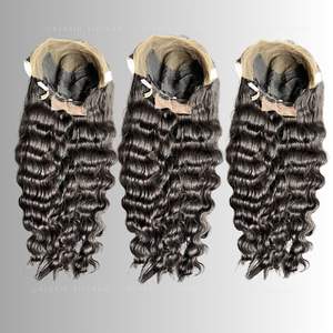 Venta al por mayor 2024 pelucas delanteras de encaje ondulado profundo suelto 100% extensiones de cabello humano Remy virgen vietnamita cutícula alineada Venta caliente - Product Image 4