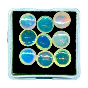 Opale d'Éthiopie naturelle chatoyante, cabochon rond 6mm 7mm, pierres précieuses en vrac, lot, prix de gros, pour la fabrication de bijoux - Product Image 3
