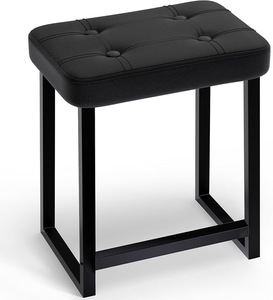 Taburete de Acero Resistente que Ahorra Espacio, Silla Moderna de Metal con Asiento de Cuero PU para Hogar, Comedor, Cocina, Restaurante, Cafetería, Hotel, Entrada - Product Image 1